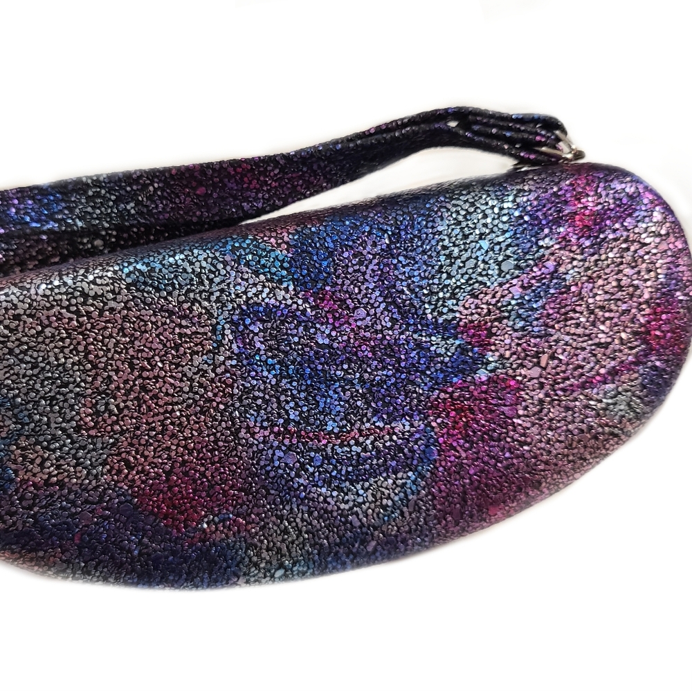 Purple multicolor metallic sparkly Sunglasses Hard Case